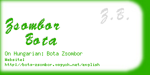 zsombor bota business card